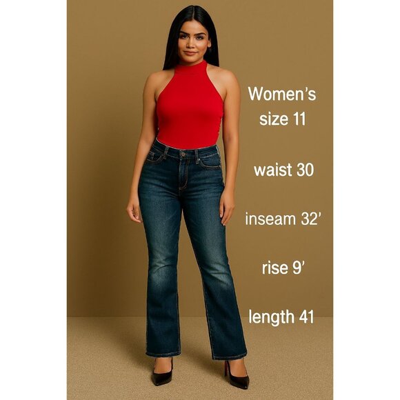 Baby Phat Jeans FLAIR MID RISE Distressed ESTILO CORTE WOMEN'S WOMAN'S 11 - Picture 10 of 10